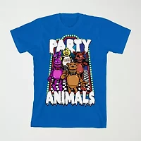 Little & Big Kid Boys Crew Neck Short Sleeve Relaxed Fit Five Nights at Freddys Graphic T-Shirt