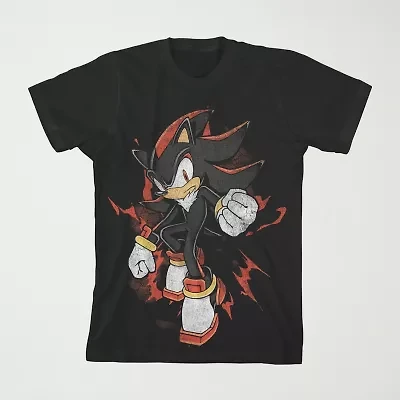Little & Big Kid Boys Crew Neck Short Sleeve Relaxed Fit Sonic the Hedgehog Graphic T-Shirt