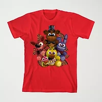 Little & Big Kid Boys Crew Neck Short Sleeve Relaxed Fit Five Nights at Freddys Graphic T-Shirt