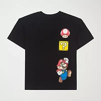 Little & Big Kid Boys Crew Neck Short Sleeve Oversized Super Mario Graphic T-Shirt
