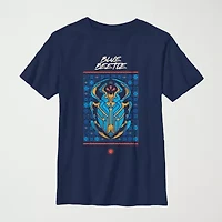 Little & Big Kid Boys Crew Neck Short Sleeve Regular Fit Blue Beetle Graphic T-Shirt