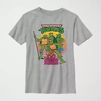 Little & Big Kid Boys Crew Neck Short Sleeve Regular Fit Teenage Mutant Ninja Turtles Graphic T-Shirt