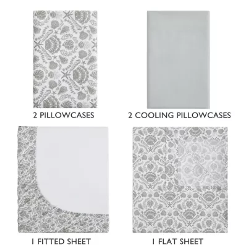 Beatrice Home Fashions Caribbean Joe Cooling 6pc Sheet Set