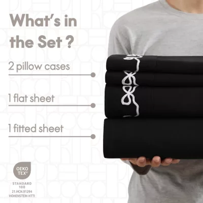 Beatrice Home Fashions Elle Décor Embroidered Sheet Set