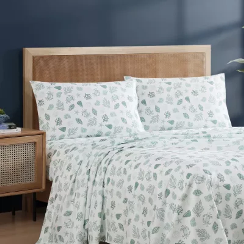 Beatrice Home Fashions Caribbean Joe Coastal 4pc Sheet Set