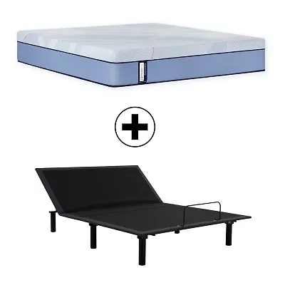 Sealy Posturepedic Ripley 13" Hybrid Plush Tight Top - Mattress + Adjustable Base