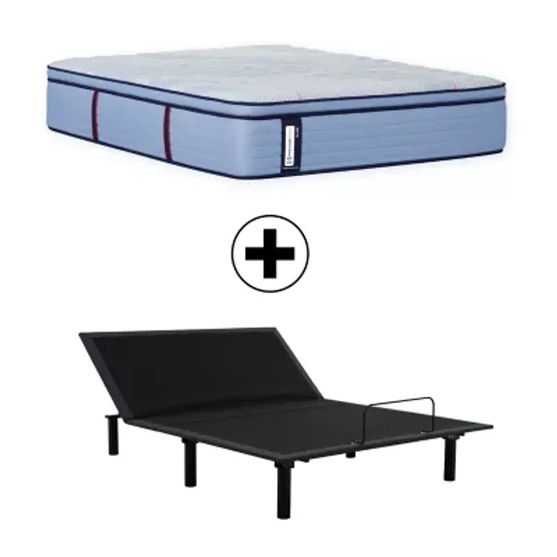 Sealy Posturepedic Ripley 15" Plush Pillow Top - Mattress + Adjustable Base