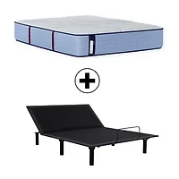 Sealy Posturepedic Ripley 13" Plush Tight Top - Mattress + Adjustable Base
