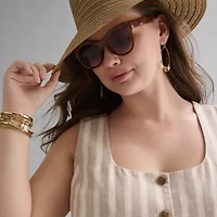 a.n.a Orange Square Womens Uv Protection Square Sunglasses