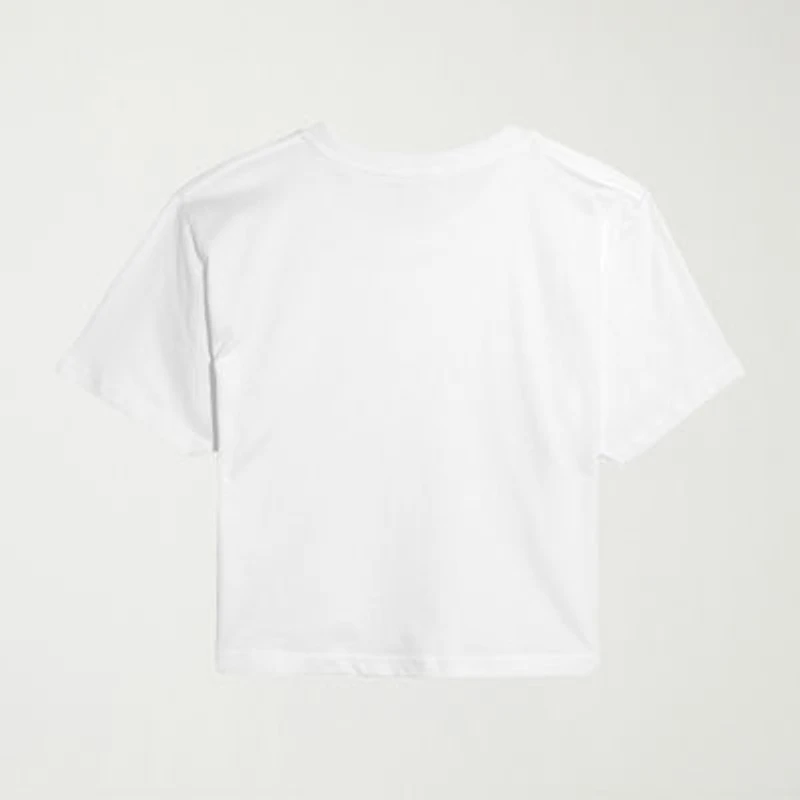 Pride Coquette Bows Cropped Womens Juniors Crew Neck Short Sleeve Classic Fit Graphic T-Shirt