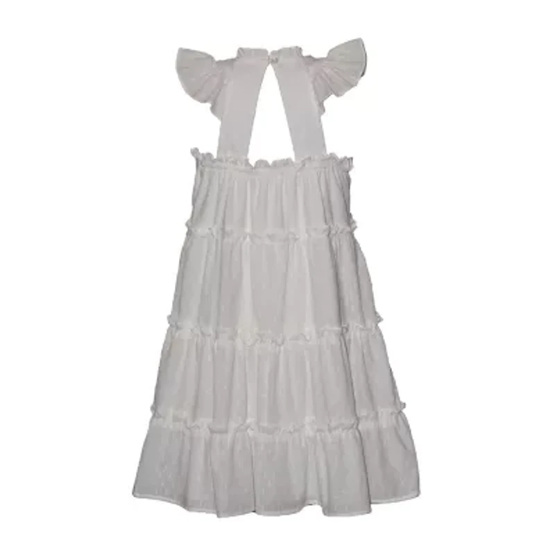 Bonnie Jean Girls Sleeveless Flutter A-Line Dress