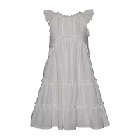 Bonnie Jean Girls Sleeveless Flutter A-Line Dress