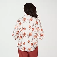 Alfred Dunner Spice Market Womens 3/4 Sleeve Layered Top