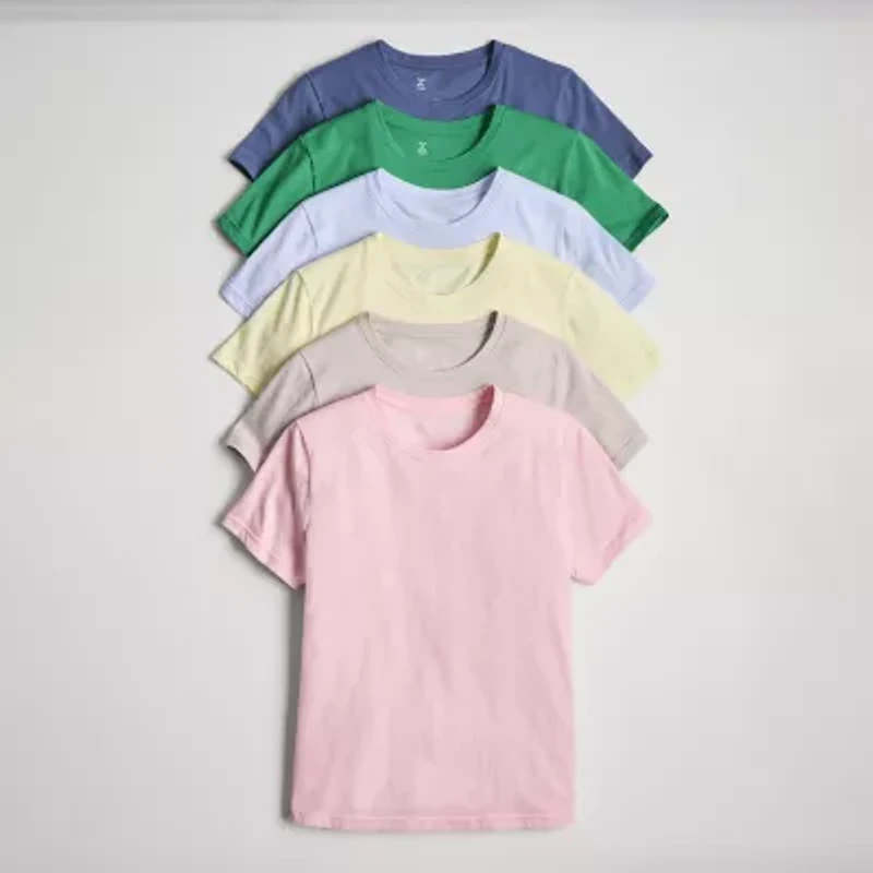 Xersion Womens Cotton Crew Neck Short Sleeve T-Shirt