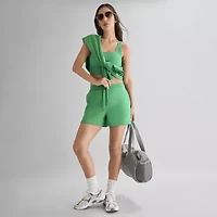 Xersion Womens 4" French Terry Active Pull-On Short