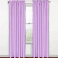 Eclipse Kids Polka Dots Rod Pocket Energy Saving Blackout Single Curtain Panel
