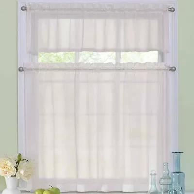 Arm And Hammer™ Curtain Fresh™ Odor-Neutralizing 3-pc. Rod Pocket Window Tier