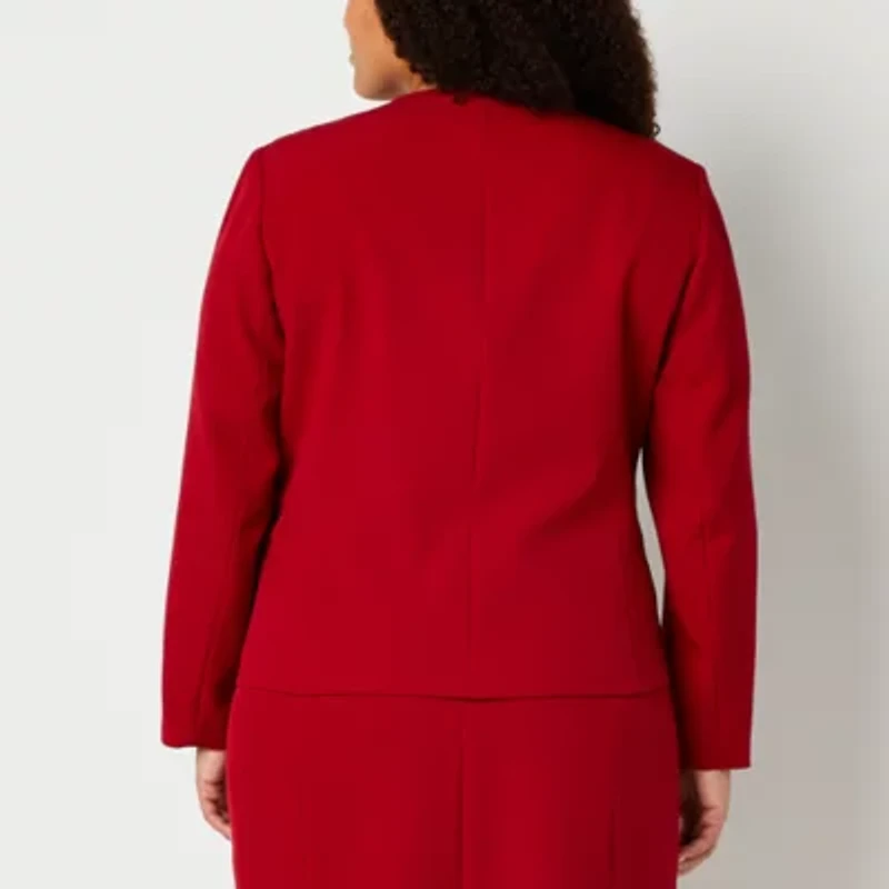 Black Label by Evan-Picone Womens Classic Fit Plus Suit Jacket