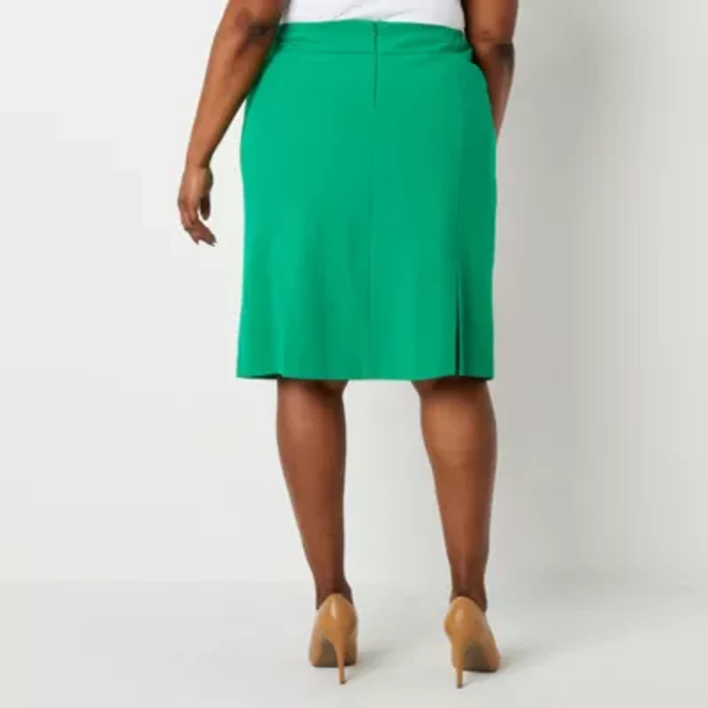Black Label by Evan-Picone Womens Plus Suit Skirt