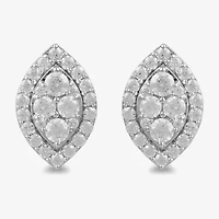 (G / I1) 1 CT. T.W. Lab Grown White Diamond 10K Gold 13mm Marquise Stud Earrings