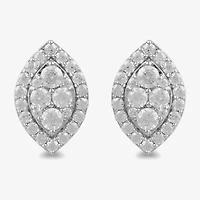 (G / I1) 1 CT. T.W. Lab Grown White Diamond 10K Gold 13mm Marquise Stud Earrings