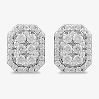 (G / I1) 1 CT. T.W. Lab Grown White Diamond 10K Gold 11.3mm Stud Earrings