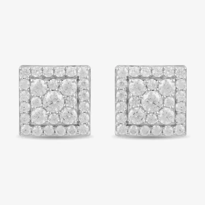 (G / I1) 1 CT. T.W. Lab Grown White Diamond 10K Gold 9.2mm Stud Earrings