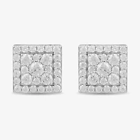 (G / I1) 1 CT. T.W. Lab Grown White Diamond 10K Gold 9.2mm Stud Earrings