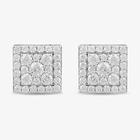 (G / I1) 1 CT. T.W. Lab Grown White Diamond 10K Gold 9.2mm Stud Earrings