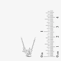 F / Si2) Womens 1/ CT. T.W. Lab Grown White Diamond 10K Gold 18 Inch Pendant Necklace