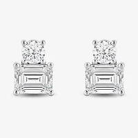 (F / Si2) 1 CT. T.W. Lab Grown White Diamond 10K Gold 6.7mm Stud Earrings