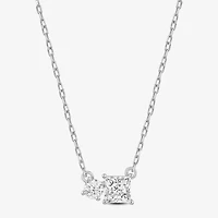 F / Si2) Womens 1/ CT. T.W. Lab Grown White Diamond 10K Gold 18 Inch Pendant Necklace