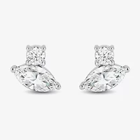 (F / Si2) 1 CT. T.W. Lab Grown White Diamond 10K Gold 6.8mm Stud Earrings