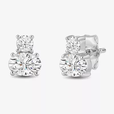 (F / Si2) 1 CT. T.W. Lab Grown White Diamond 10K Gold 7.2mm Stud Earrings