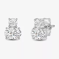 (F / Si2) 1 CT. T.W. Lab Grown White Diamond 10K Gold 7.2mm Stud Earrings