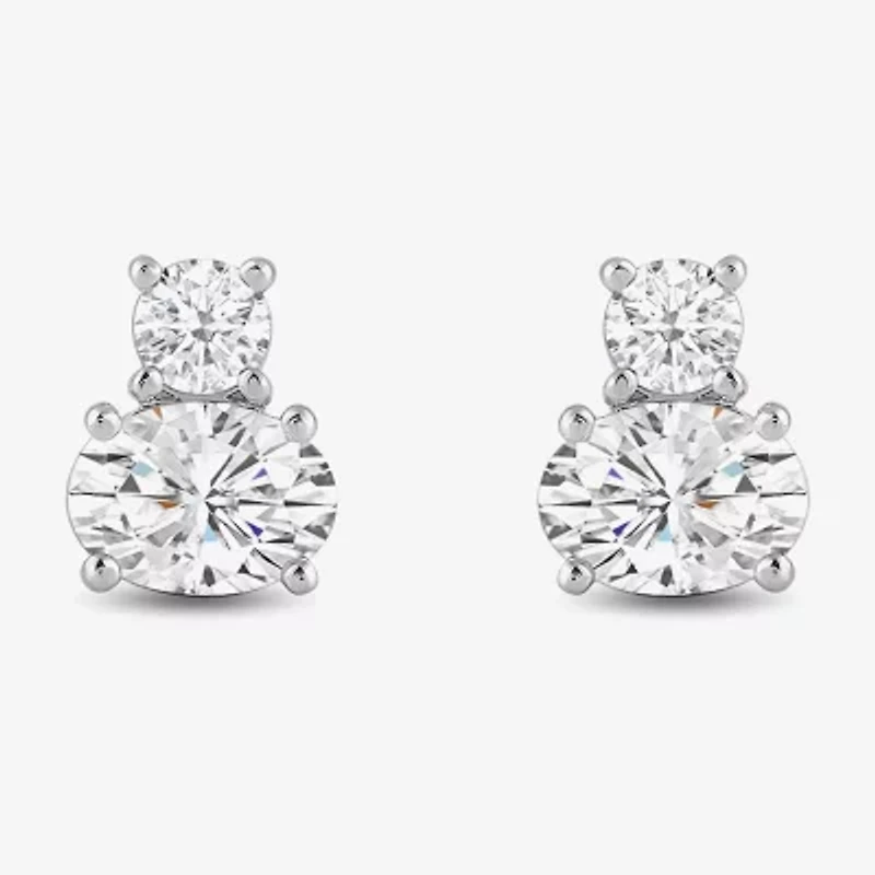(F / Si2) 1 CT. T.W. Lab Grown White Diamond 10K Gold 7.2mm Stud Earrings