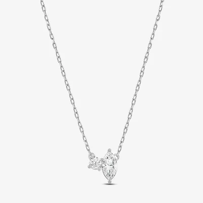 (F / Si2) Womens 1/2 CT. T.W. Lab Grown White Diamond 10K Gold 18 Inch Pendant Necklace