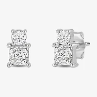 (F / Si2) 1 CT. T.W. Lab Grown White Diamond 10K Gold 7mm Stud Earrings