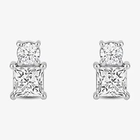 (F / Si2) 1 CT. T.W. Lab Grown White Diamond 10K Gold 7mm Stud Earrings