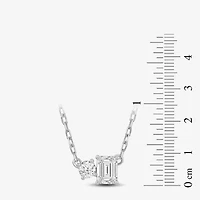 F / Si2) Womens 1/ CT. T.W. Lab Grown White Diamond 10K Gold 18 Inch Pendant Necklace