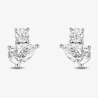 (F / Si2) 1 CT. T.W. Lab Grown White Diamond 10K Gold 8.2mm Stud Earrings