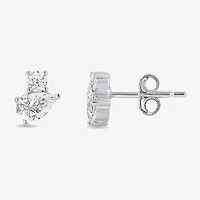 (F / Si2) 1/2 CT. T.W. Lab Grown White Diamond 10K Gold 6.4mm Stud Earrings