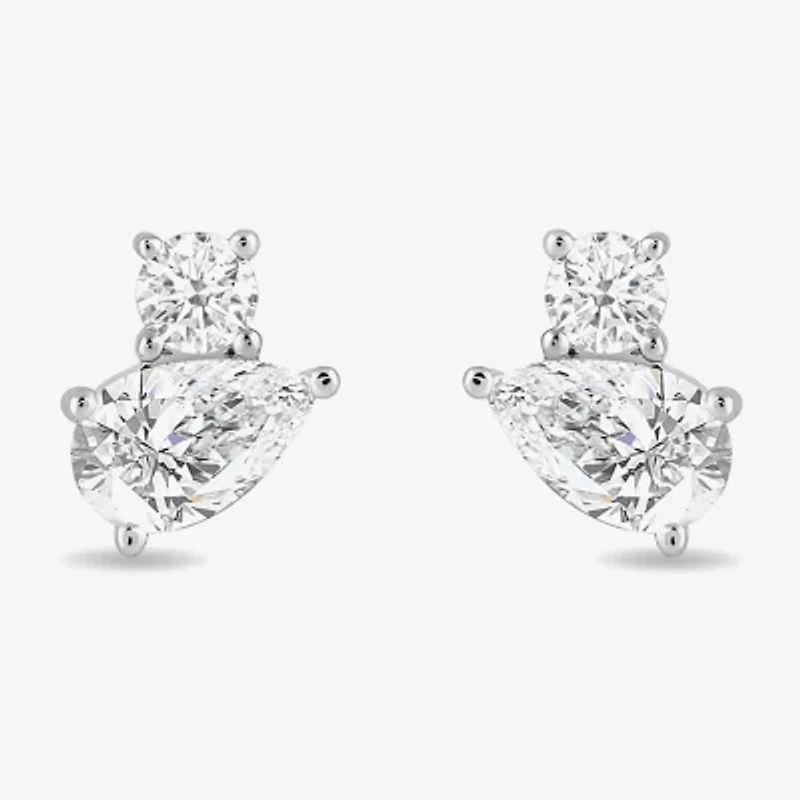 (F / Si2) 1/2 CT. T.W. Lab Grown White Diamond 10K Gold 6.4mm Stud Earrings