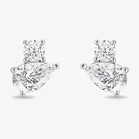 (F / Si2) 1/2 CT. T.W. Lab Grown White Diamond 10K Gold 6.4mm Stud Earrings