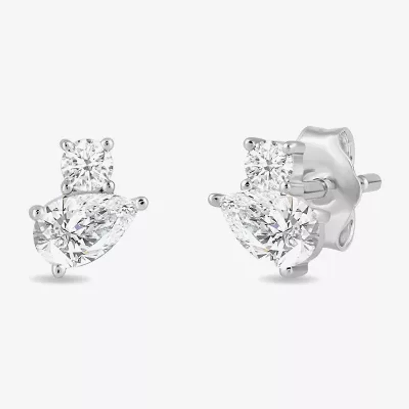 (F / Si2) 1/2 CT. T.W. Lab Grown White Diamond 10K Gold 6.4mm Stud Earrings