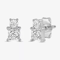 F / Si2) 1/2 CT. T.W. Lab Grown White Diamond 10K Gold 5.6mm Stud Earrings