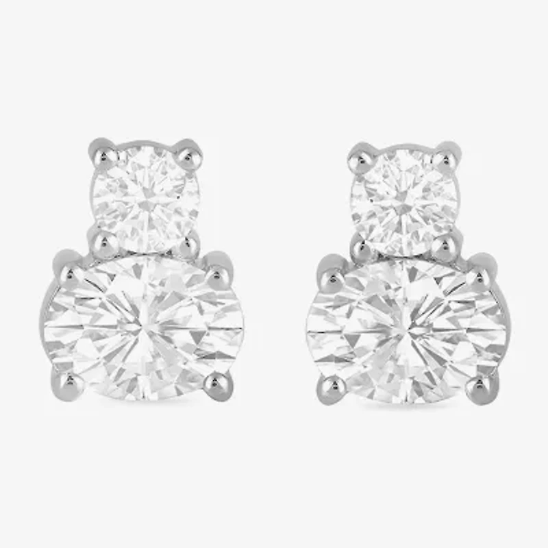(F / Si2) 1/2 CT. T.W. Lab Grown White Diamond 10K Gold 5.6mm Stud Earrings