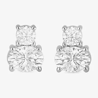 (F / Si2) 1/2 CT. T.W. Lab Grown White Diamond 10K Gold 5.6mm Stud Earrings