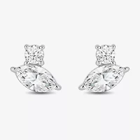 (F / Si2) 1/2 CT. T.W. Lab Grown White Diamond 10K Gold 5.9mm Stud Earrings