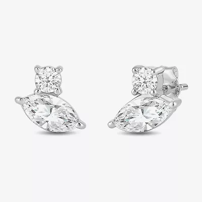 (F / Si2) 1/2 CT. T.W. Lab Grown White Diamond 10K Gold 5.9mm Stud Earrings